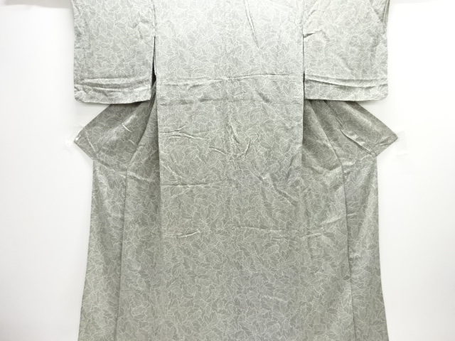 JAPANESE KIMONO / HITOE KOMON / CHIRIMEN / LEAVES